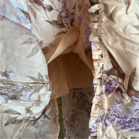 House of Harlow 1960 Corset Tiered Floral Linen Midi Dress NWT Size XS - Picture 8 of 14